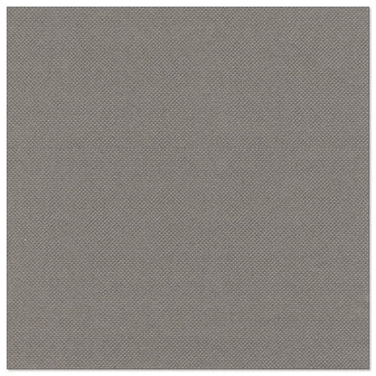 Um padrão de tecido quadrado cinza médio com estrutura de tecelagem fina, semelhante aos PAPSTAR 50 guardanapos "ROYAL Collection" 1/4-dobra 40 x 40 cm cinza da PAPSTAR GmbH. A superfície é uniformemente colorida com bordas limpas e retas.