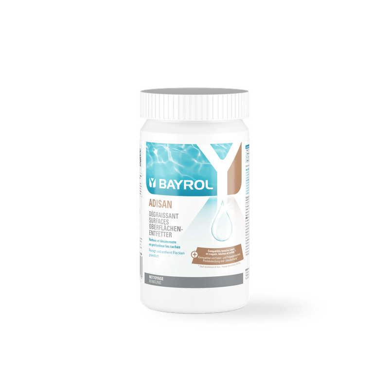 Limpador de bordas BAYROL Adisan 1 kg Grânulos altamente eficazes para limpeza de piscinas