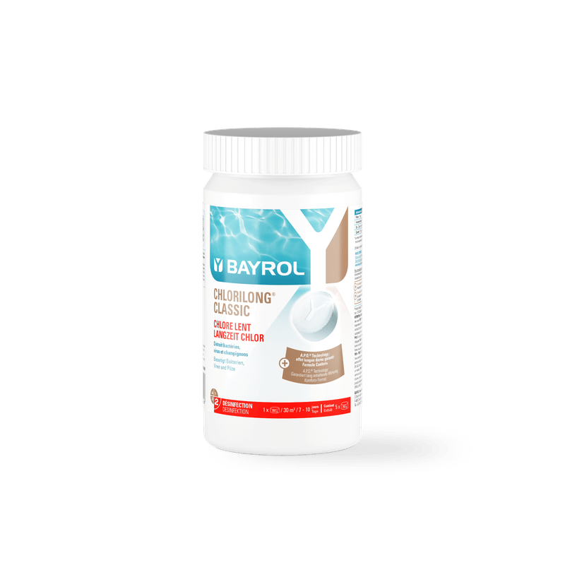 BAYROL Chlorilong® CLASSIC pastilhas de cloro de dissolução lenta para piscinas