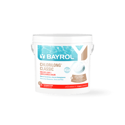 BAYROL Chlorilong® CLASSIC pastilhas de cloro de dissolução lenta para piscinas