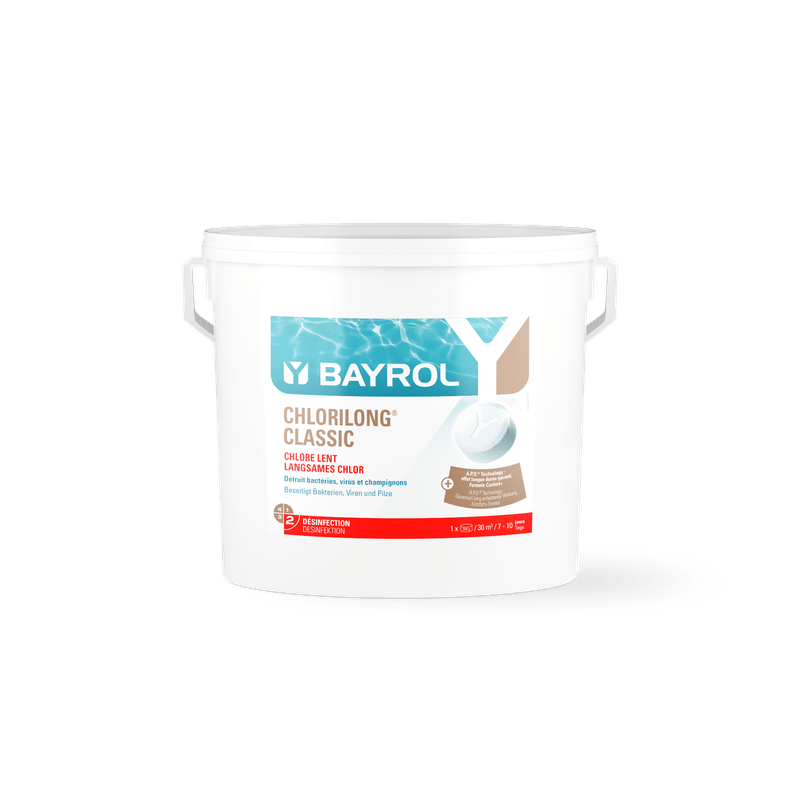BAYROL Chlorilong® CLASSIC pastilhas de cloro de dissolução lenta para piscinas
