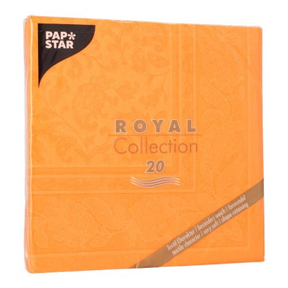 Um pacote de 20 PAPSTAR guardanapos "ROYAL Collection" (40x40 cm, 1/4-dobra) da PAPSTAR GmbH - guardanapos de tecido premium, macios, absorventes e semelhantes a tecido, certificados pelo FSC, com um padrão floral discreto para qualquer ocasião.