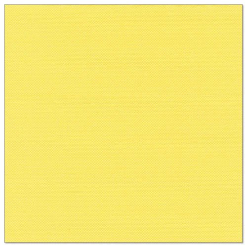 Um guardanapo quadrado, de cor amarela sólida - PAPSTAR 50 guardanapos "ROYAL Collection" 1/4-dobra 40 x 40 cm da PAPSTAR GmbH - é apresentado sobre um fundo branco, uniformemente colorido e livre de quaisquer padrões ou marcas.