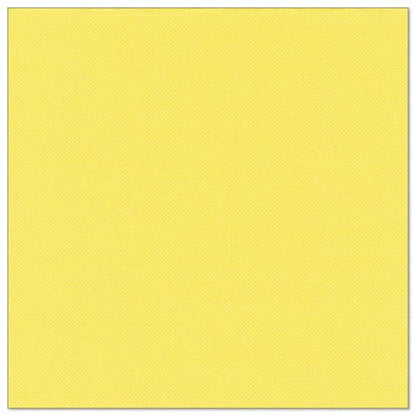 Um guardanapo quadrado, de cor amarela sólida - PAPSTAR 50 guardanapos "ROYAL Collection" 1/4-dobra 40 x 40 cm da PAPSTAR GmbH - é apresentado sobre um fundo branco, uniformemente colorido e livre de quaisquer padrões ou marcas.