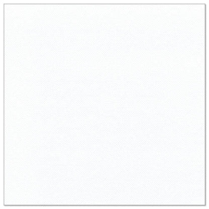 Um guardanapo de papel quadrado branco com textura fina da PAPSTAR GmbH, 50 guardanapos "ROYAL Collection", 1/4-dobra, 40 x 40 cm, exibido sobre um fundo branco.