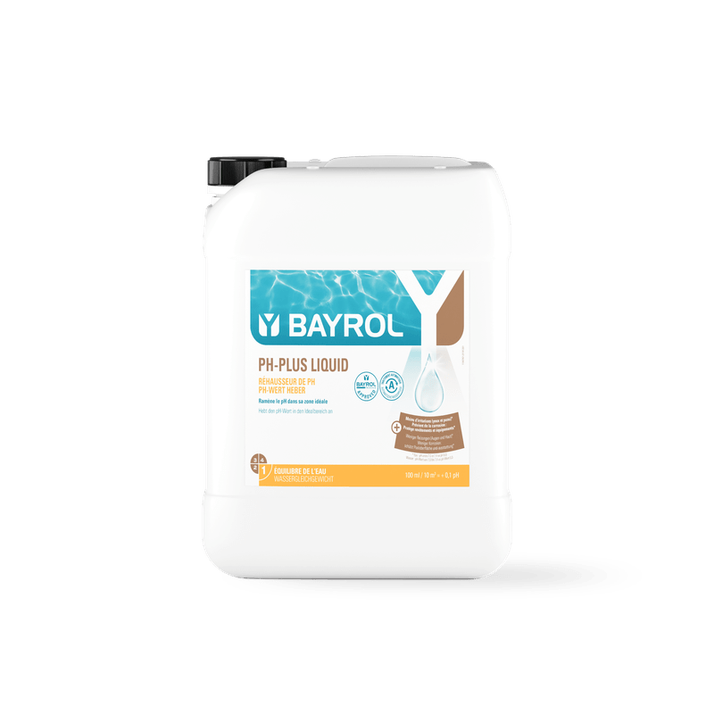BAYROL pH-Plus líquido 20 L Concentrado para aumentar o valor do pH para sistemas de dosagem | Bidão (20 l) 