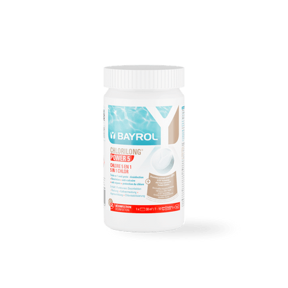 BAYROL Chlorilong® POWER5 Pastilhas de cloro de dissolução lenta com 5 funções