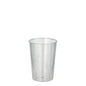 Um copo Starpak 40 transparente (PS, 0,1l, Ø 5,5cm · 7,5cm) está sobre um fundo branco. Na película retrátil, detalhes de texto leves são visíveis – ideal para festas e eventos (40 unidades).
