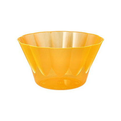 As taças de gelado e sobremesa Starpak 50 são taças redondas de PS laranja (500 ml, Ø 13 cm, 7,5 cm), ideais para servir gelados e sobremesas. Apresentadas num fundo branco simples, conferem um estilo vibrante a qualquer ambiente.