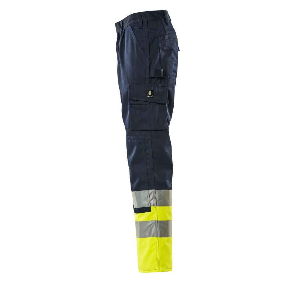 Calças MASCOT® Patos, azul marinho/amarelo de alta visibilidade