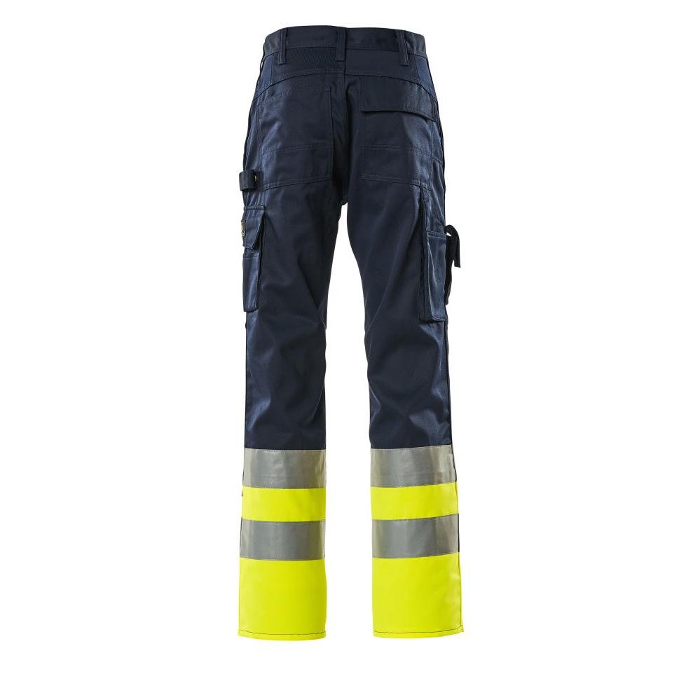 Calças MASCOT® Patos, azul marinho/amarelo de alta visibilidade