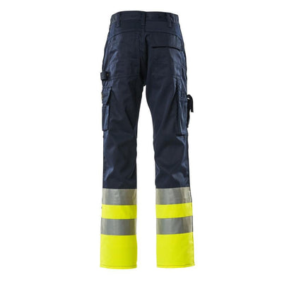 Calças MASCOT® Patos, azul marinho/amarelo de alta visibilidade