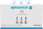 Lancetas de segurança Alphacheck TRI 23G | Pacote (100 peças)