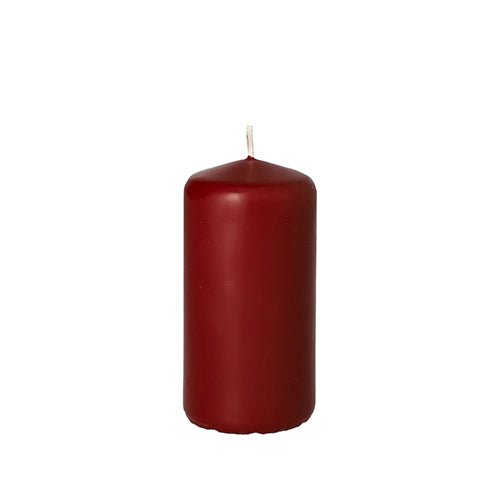 A vela de pilar PAPSTAR Ø 50 mm, 100 mm da PAPSTAR GmbH, feita de cera de alta qualidade com topo plano e pavio branco, está não acesa em fundo branco – perfeita para decoração.