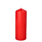 A PAPSTAR vela cilíndrica vermelha (Ø 60 mm, 165 mm, filme retrátil) da PAPSTAR GmbH está em pé sobre um fundo branco - ideal como vela decorativa para qualquer ambiente.