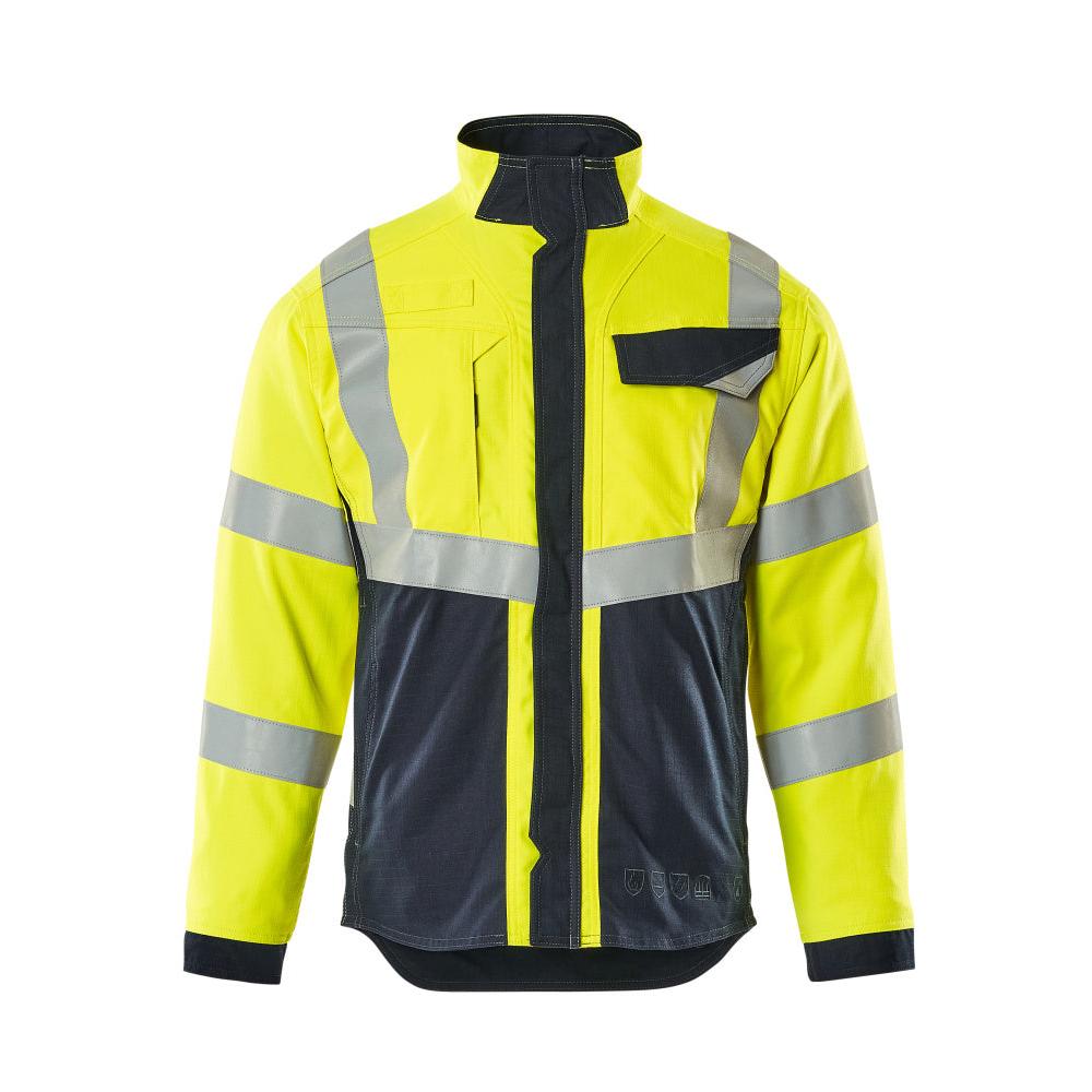 Jaqueta de trabalho MASCOT® Biel Multisafe, alta visibilidade amarelo/preto-azul