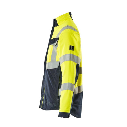 Jaqueta de trabalho MASCOT® Biel Multisafe, alta visibilidade amarelo/preto-azul