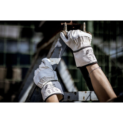 NITRAS ARES, luvas de proteção contra cortes, cor natural / cinza
