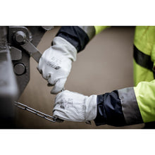 NITRAS DRIVER, luvas de couro de flor integral, cinza