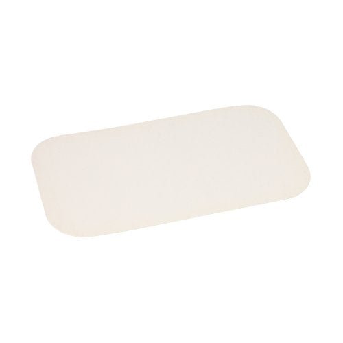 As tampas de inserção Starpak 50 são tampas de inserção retangulares, de cor creme, revestidas de PP (21,8 x 12,3 cm) com cantos arredondados em fundo branco. A embalagem contém 50 unidades em película retrátil.