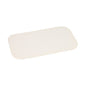 As tampas de inserção Starpak 50 são tampas de inserção retangulares, de cor creme, revestidas de PP (21,8 x 12,3 cm) com cantos arredondados em fundo branco. A embalagem contém 50 unidades em película retrátil.