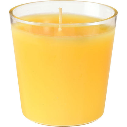 A recarga Switch & Shine da Duni GmbH é uma vela amarela, com um único pavio em um recipiente de vidro claro. Sua cera suave e uniforme oferece um tempo de combustão de cerca de 30 horas - ideal para criar um ambiente duradouro em qualquer espaço.