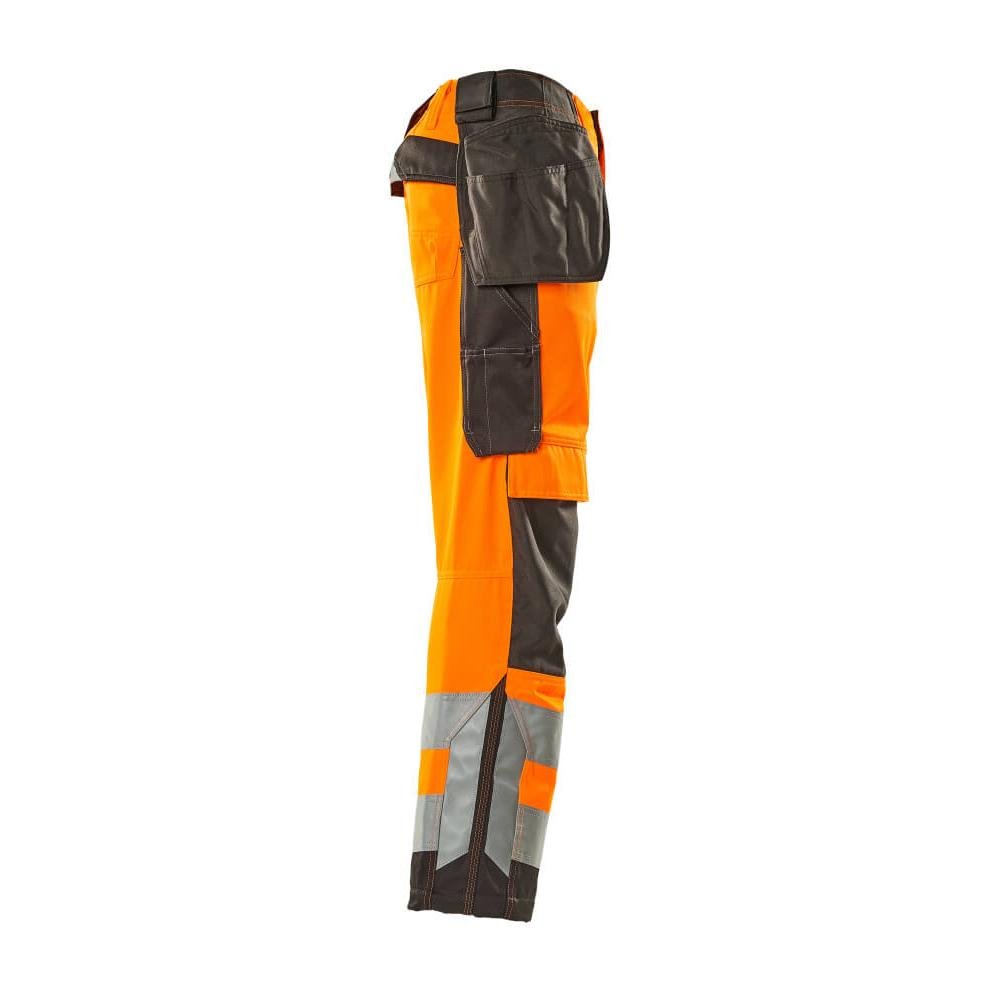 Calças artesãos MASCOT® Wigan, laranja de alta visibilidade/antracite escuro