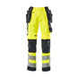 Calças artesãos MASCOT® Wigan, alta visibilidade amarelo/preto-azul