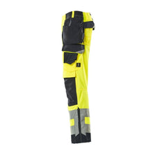 Calças artesãos MASCOT® Wigan, alta visibilidade amarelo/preto-azul