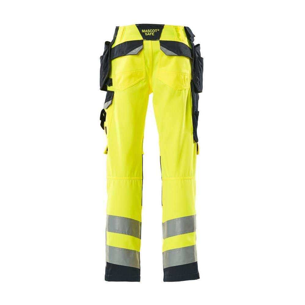 Calças artesãos MASCOT® Wigan, alta visibilidade amarelo/preto-azul