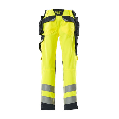 Calças artesãos MASCOT® Wigan, alta visibilidade amarelo/preto-azul