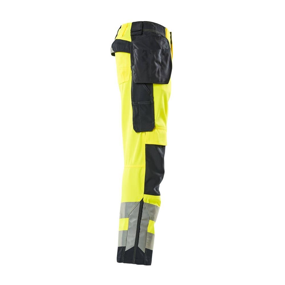 Calças artesãos MASCOT® Wigan, alta visibilidade amarelo/preto-azul