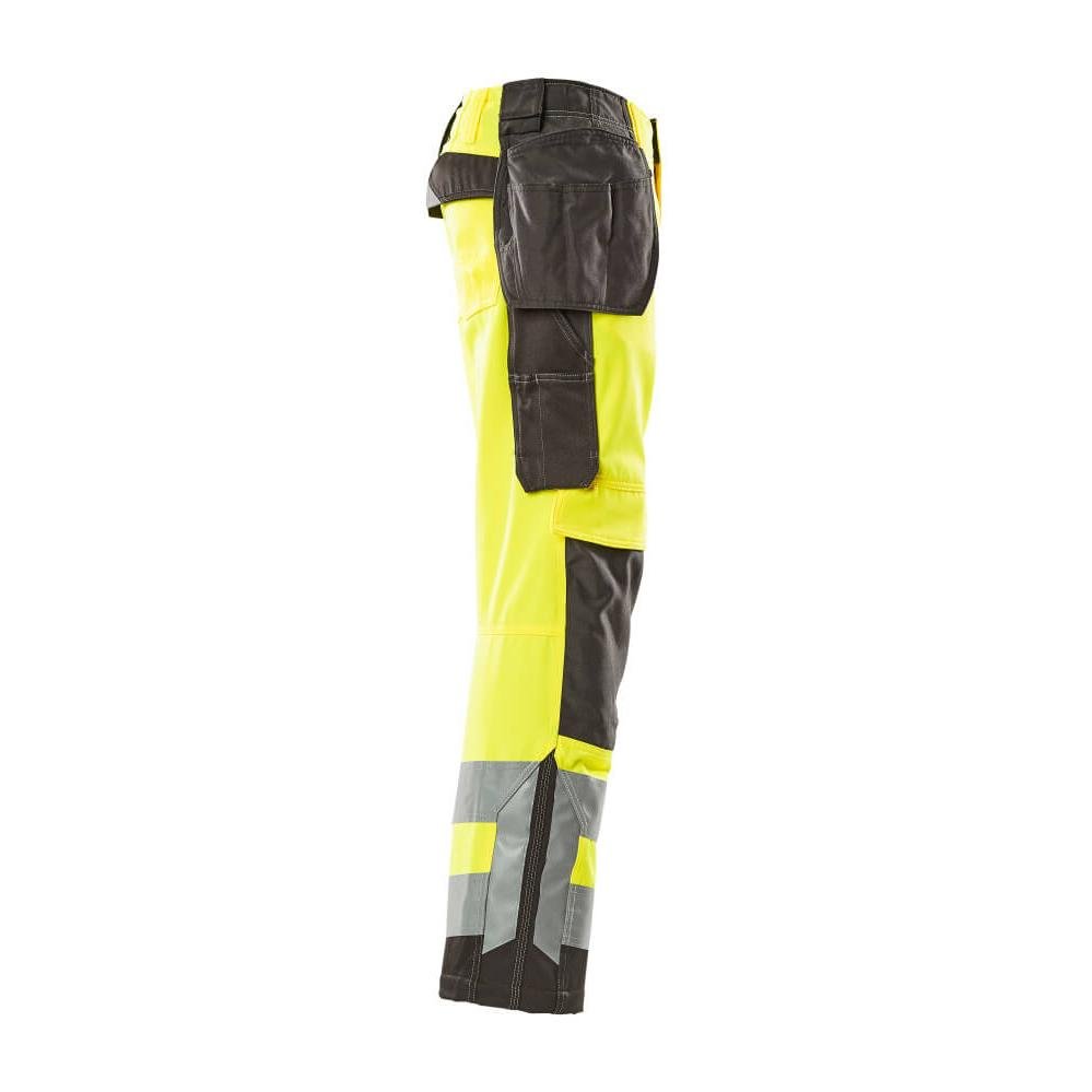 Calças artesãos MASCOT® Wigan, amarelo de alta visibilidade/antracite escuro