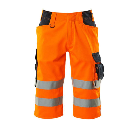 Calças três quartos MASCOT® Luton, alta visibilidade laranja/preto-azul