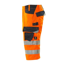 Calças três quartos MASCOT® Luton, alta visibilidade laranja/preto-azul