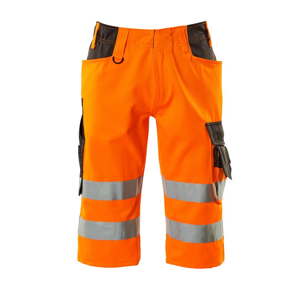 Calças MASCOT® Luton de comprimento três quartos, laranja de alta visibilidade/antracite escuro