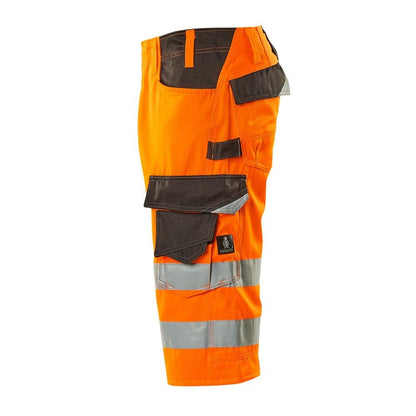 Calças MASCOT® Luton de comprimento três quartos, laranja de alta visibilidade/antracite escuro