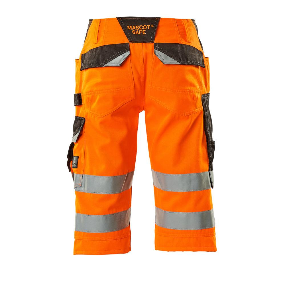 Calças MASCOT® Luton de comprimento três quartos, laranja de alta visibilidade/antracite escuro