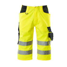 Calças três quartos MASCOT® Luton, alta visibilidade amarelo/preto-azul
