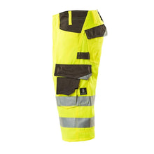 Calças MASCOT® Luton de comprimento três quartos, amarelo de alta visibilidade/antracite escuro