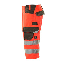 Calças três quartos MASCOT® Luton, vermelho de alta visibilidade/antracite escuro
