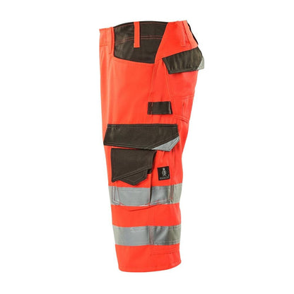 Calças três quartos MASCOT® Luton, vermelho de alta visibilidade/antracite escuro