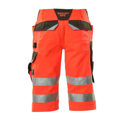 Calças três quartos MASCOT® Luton, vermelho de alta visibilidade/antracite escuro