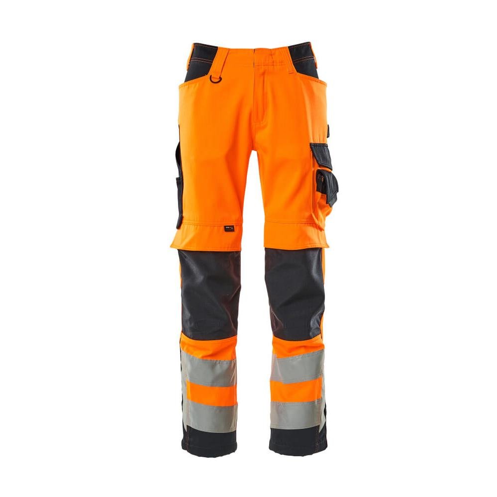 Calças MASCOT® Kendal, alta visibilidade laranja/preto-azul