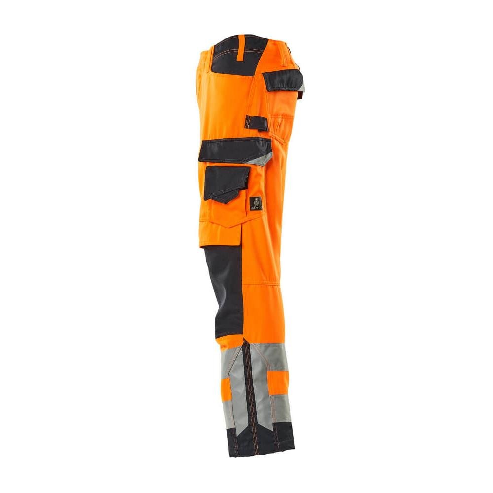 Calças MASCOT® Kendal, alta visibilidade laranja/preto-azul