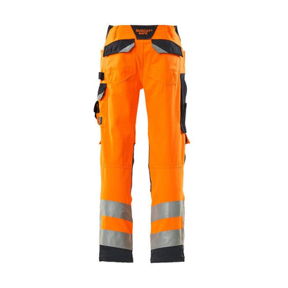 Calças MASCOT® Kendal, alta visibilidade laranja/preto-azul