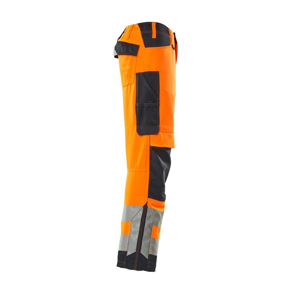 Calças MASCOT® Kendal, alta visibilidade laranja/preto-azul