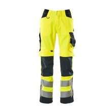 Calças MASCOT® Kendal, alta visibilidade amarelo/preto-azul