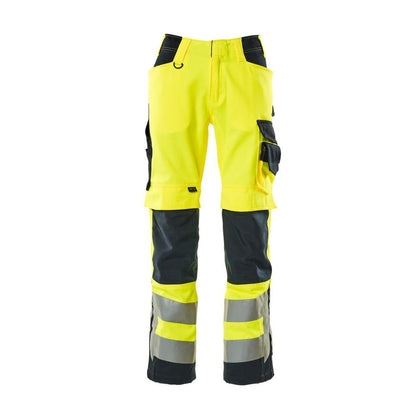 Calças MASCOT® Kendal, alta visibilidade amarelo/preto-azul