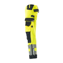 Calças MASCOT® Kendal, alta visibilidade amarelo/preto-azul